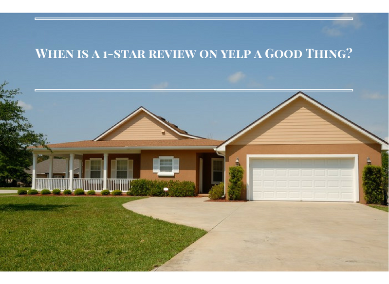 When is a 1-Star Review on Yelp a Good Thing?