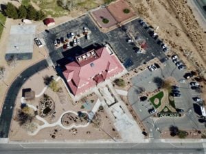 Overhead view of Adelanto City Hall